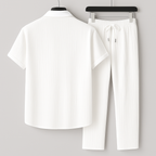 Tobby Conjunto para Hombre – Set de Lino Transpirable, Estilo Minimalista y Ajuste Relax