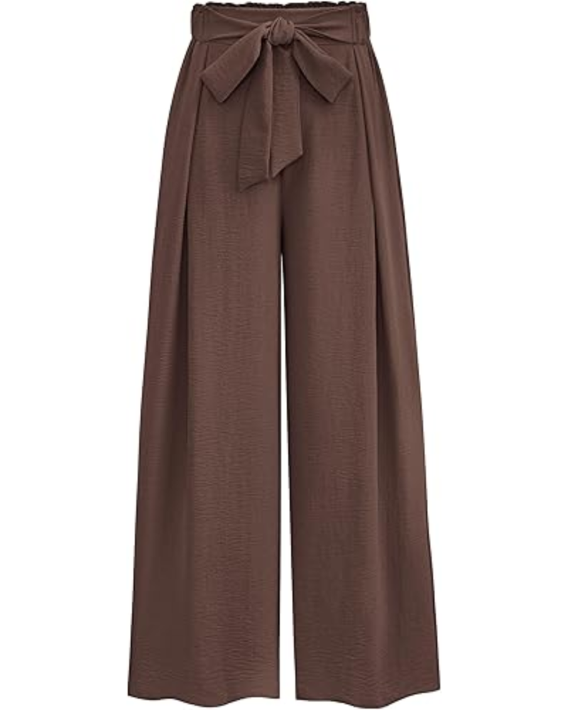 Beautiful Women’s Palazzo Trousers – High Waist, Pleats & Side Pockets