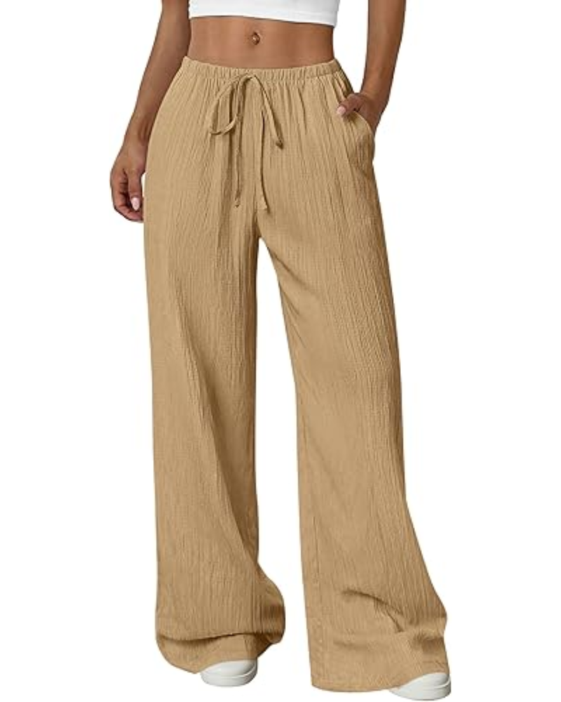 Amelia Damenhose Palazzo – Hohe Taille, weites Bein & leichtes Gewebe