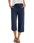 Lily Caprihose für Damen – hohe Taille, Kordelzug & fließender Rayonstoff