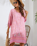 Elena Abito Estivo Donna – Vestito Boho con Scollo a V, Maniche 3/4 & Stampa Floreale