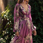 Natalia Robe Maxi Femme – Élégante Florale, Tissu Léger & Style Estival Raffiné