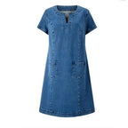 Kinsley Robe en Denim Femme – Design Minimaliste Élégant & Coupe Confort Quotidienne