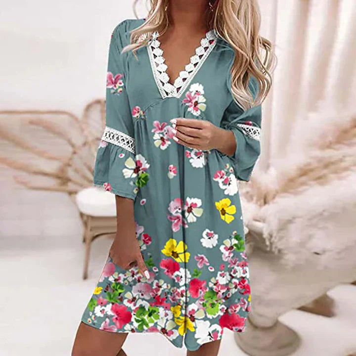 Cassandra Vestido de Verano Mujer – Floral Ligero, Corte Fluido & Estilo Elegante Casual
