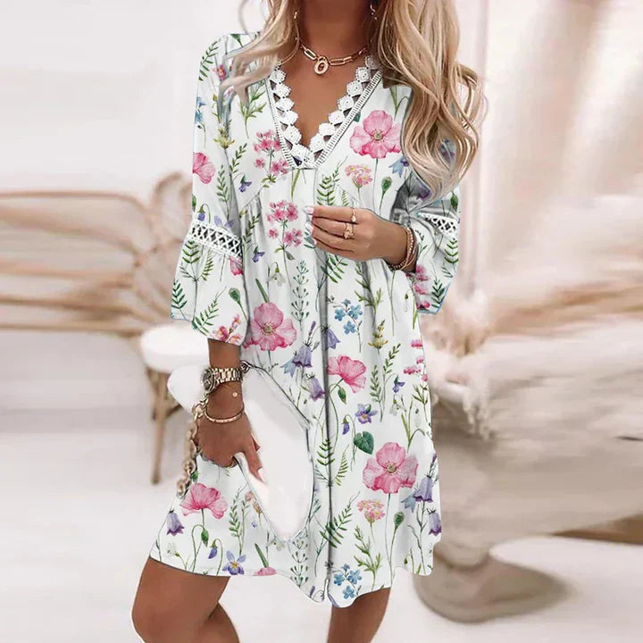 Cassandra Vestido de Verano Mujer – Floral Ligero, Corte Fluido & Estilo Elegante Casual