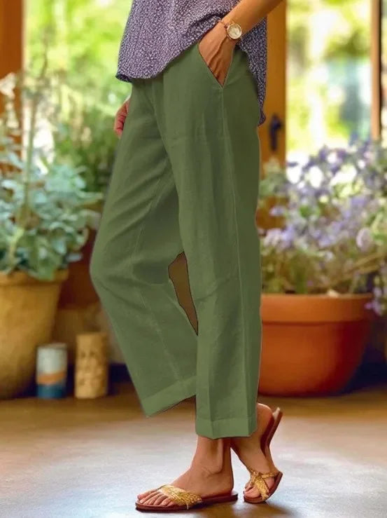Perry Pantalones Mujer Verano – Pantalones Ligeros Transpirables, Ajuste Cómodo Casual