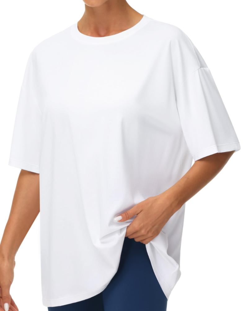 Naomi Women's Oversize T-shirt – Crew Neck, Dropped Shoulders & Soft Fabric