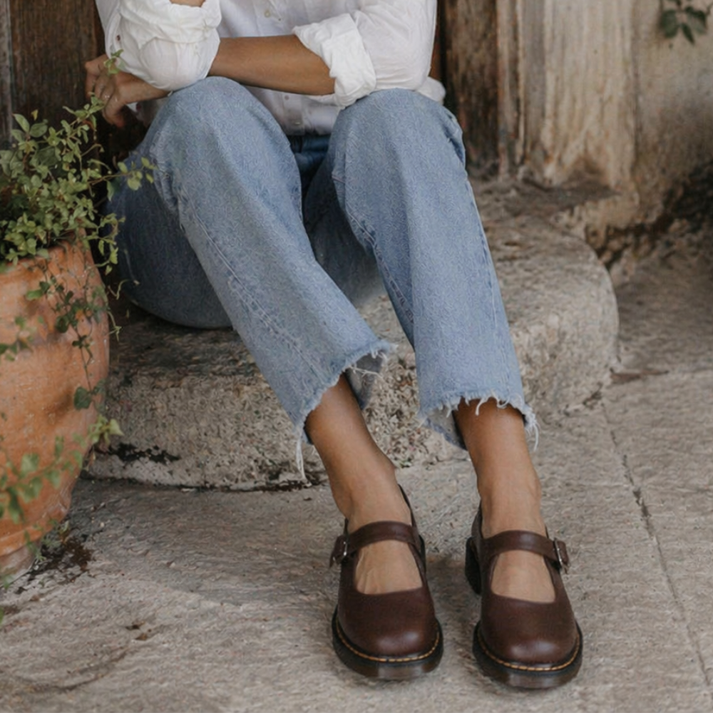 Lindsey Chaussures Femme en Cuir – Mary Jane Classiques, Bride, Semelle Confort Antidérapante