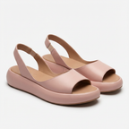 Giada Sandales Femme Compensées – Bout Ouvert, Bride Élastique Confort Estival