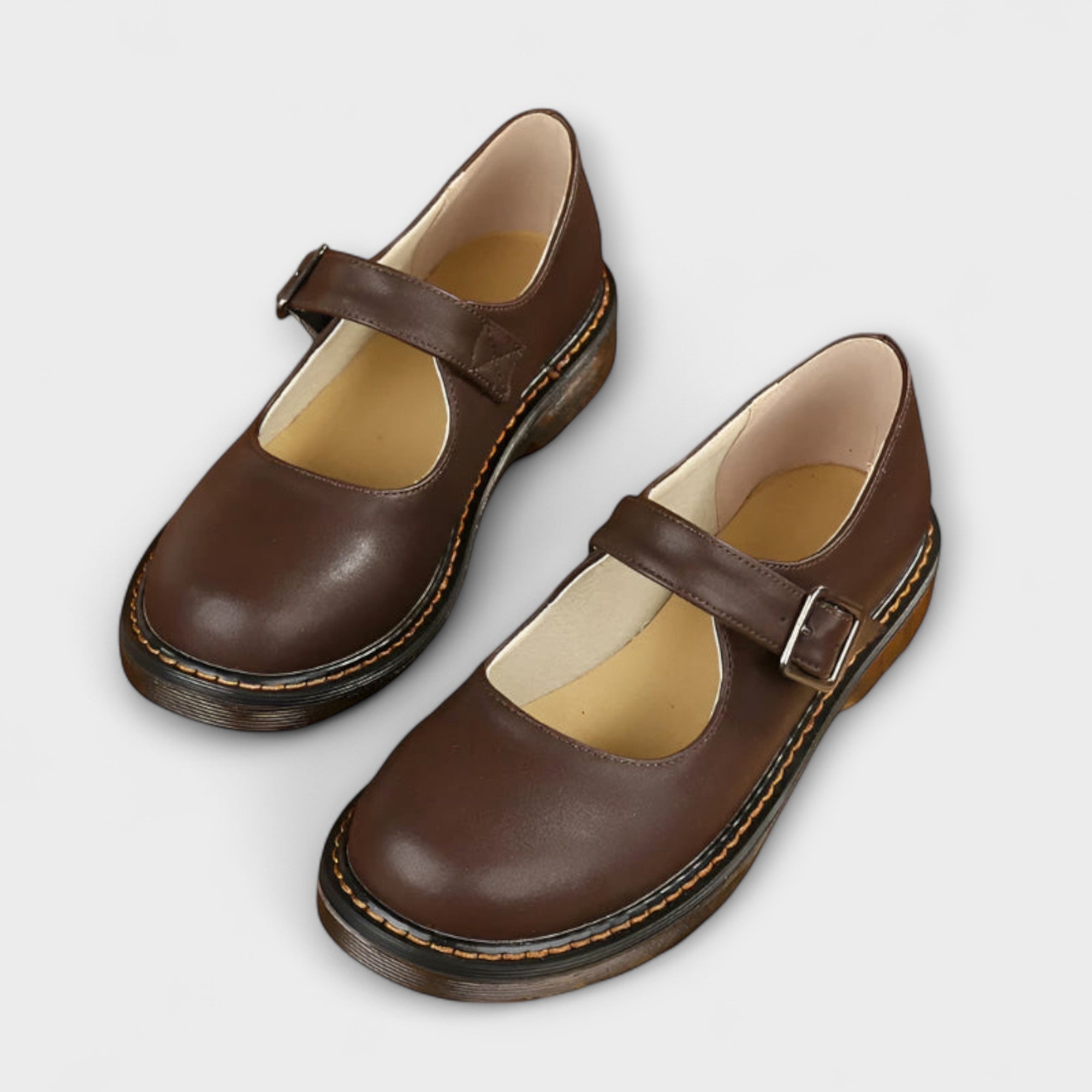Lindsey Chaussures Femme en Cuir – Mary Jane Classiques, Bride, Semelle Confort Antidérapante