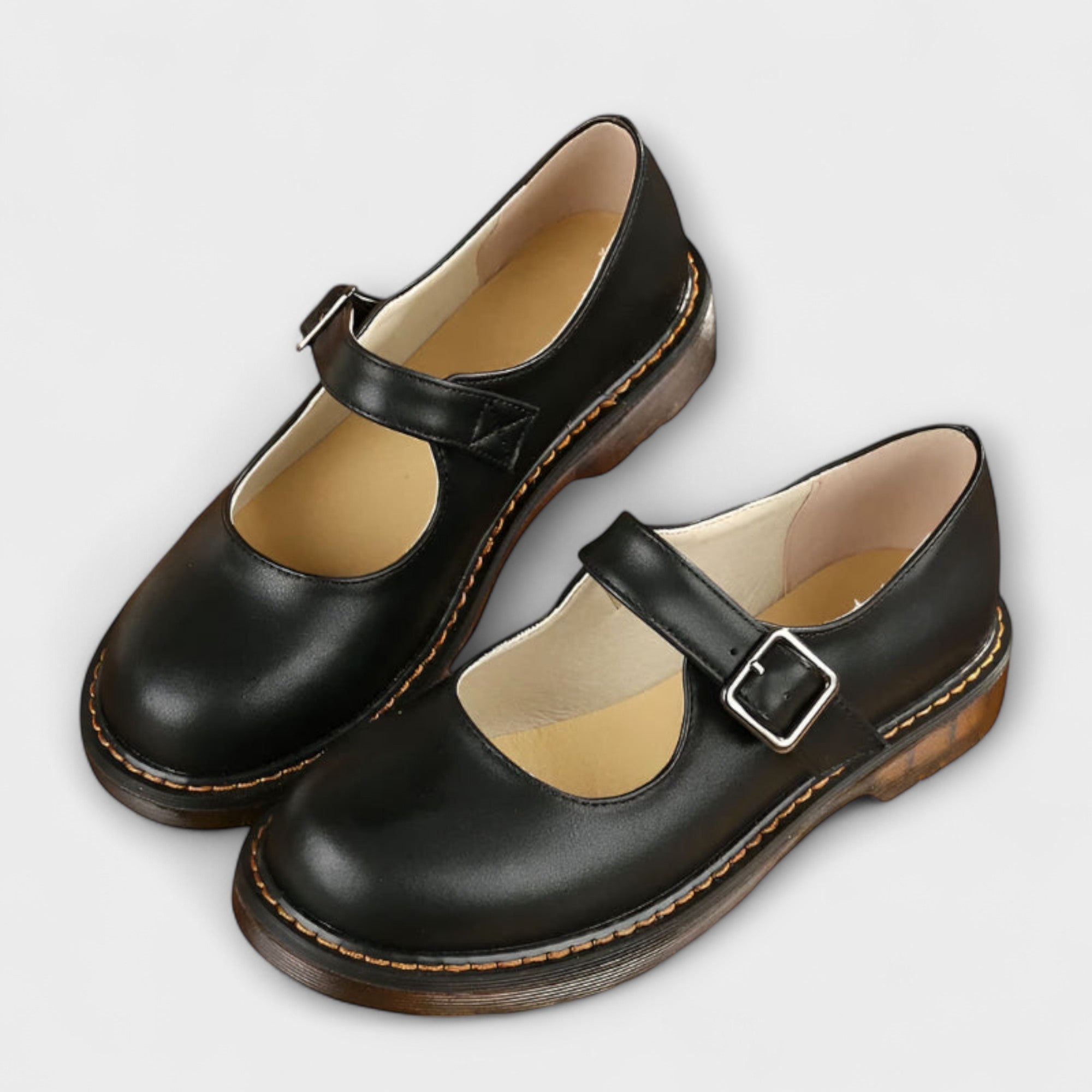Lindsey Zapatos de Mujer en Piel – Mary Jane Clásicos, Correa, Suela Antideslizante Confortable