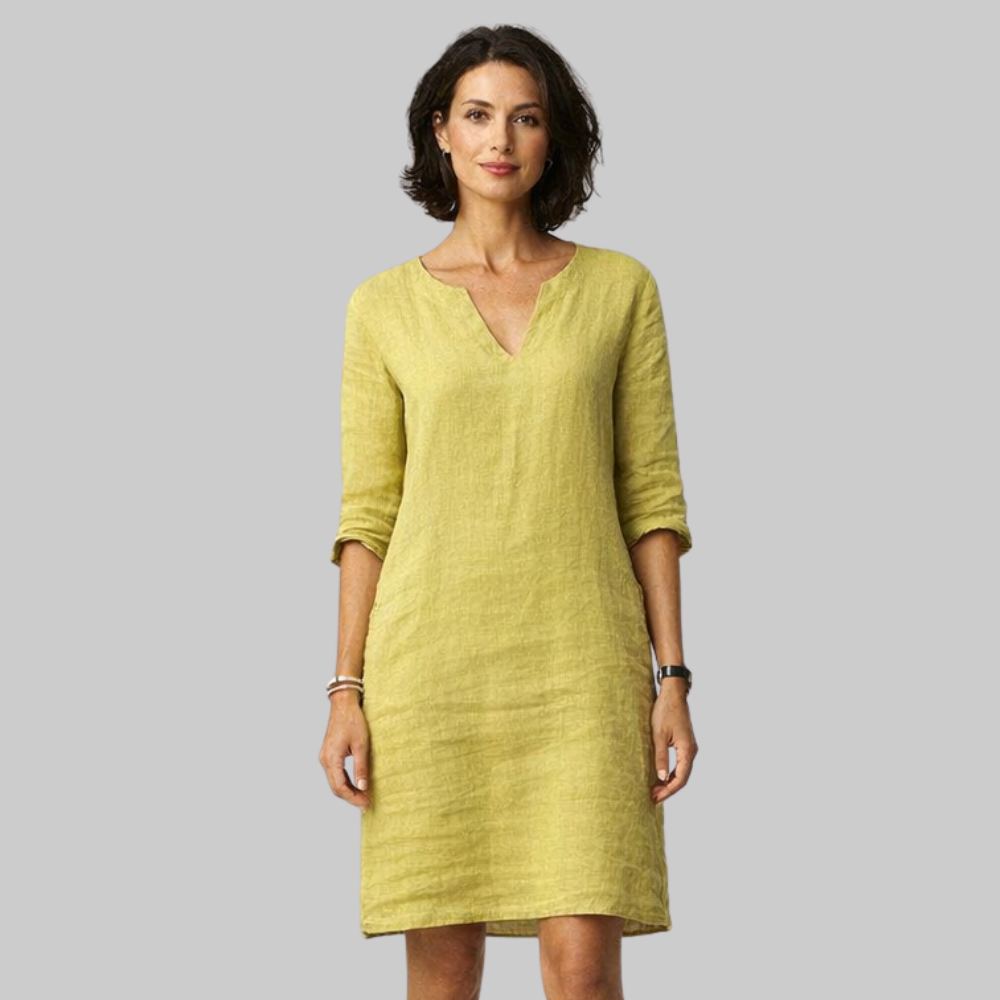 Sophie Vestido Mujer de Verano Elegante – Vestido ligero con escote en V fluido
