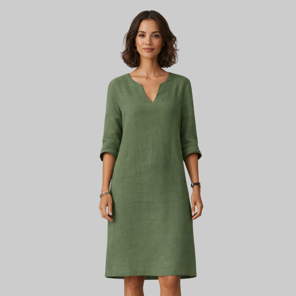 Sophie Vestido Mujer de Verano Elegante – Vestido ligero con escote en V fluido