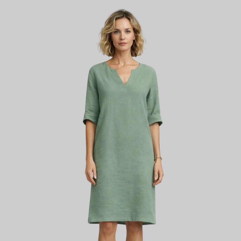 Sophie Vestido Mujer de Verano Elegante – Vestido ligero con escote en V fluido