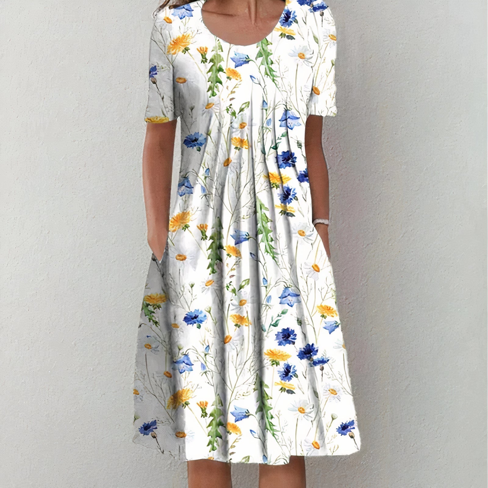Orielle Vestido de Verano Mujer – 100% Algodón Transpirable, Corte Fluido y Elegancia Clásica