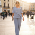 Priscilla Set Donna Due Pezzi – Completo Estivo Elegante con Pantaloni, Leggero Chic