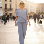 Priscilla Set Donna Due Pezzi – Completo Estivo Elegante con Pantaloni, Leggero Chic
