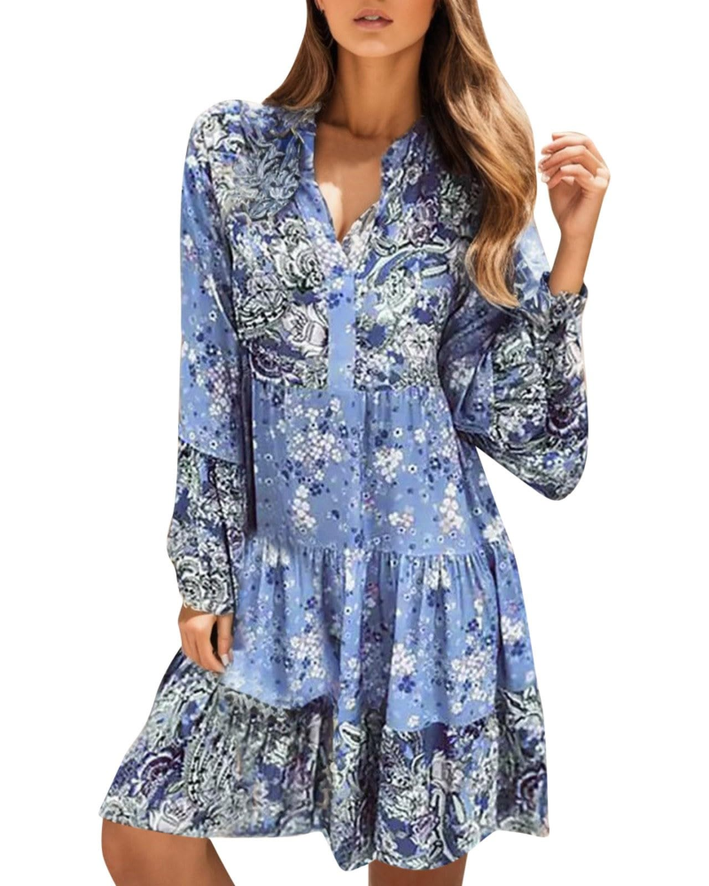 Adeline Abito Midi Donna – Vestito Estivo in Lino Plissettato con Maniche Corte
