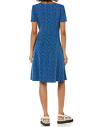 Natalie Abito Donna Svasato – Vestito con Scollo a V, Maniche Arricciate e Linea A Elegante