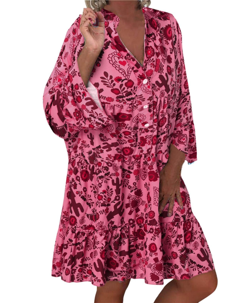 Adeline Abito Midi Donna – Vestito Estivo in Lino Plissettato con Maniche Corte