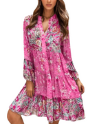 Adeline Abito Midi Donna – Vestito Estivo in Lino Plissettato con Maniche Corte
