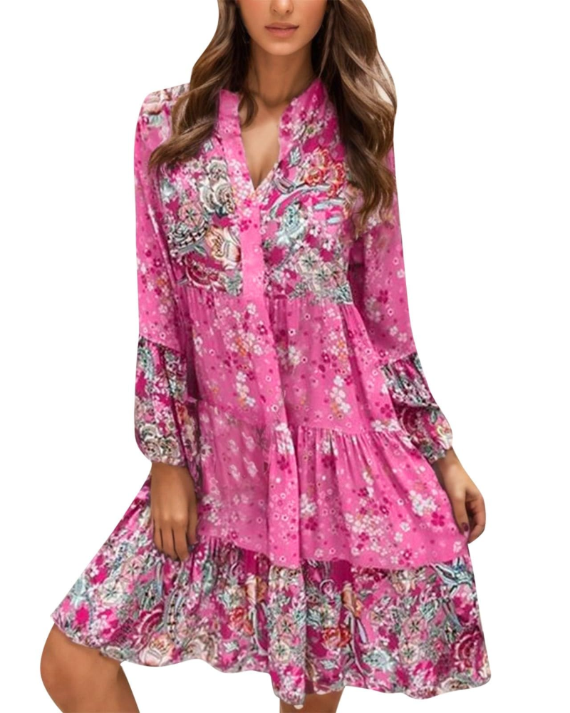 Adeline Abito Midi Donna – Vestito Estivo in Lino Plissettato con Maniche Corte