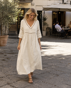 Natalie Vestito Donna Midi – Stile Boho, Scollo a V, Coulisse & Tasche