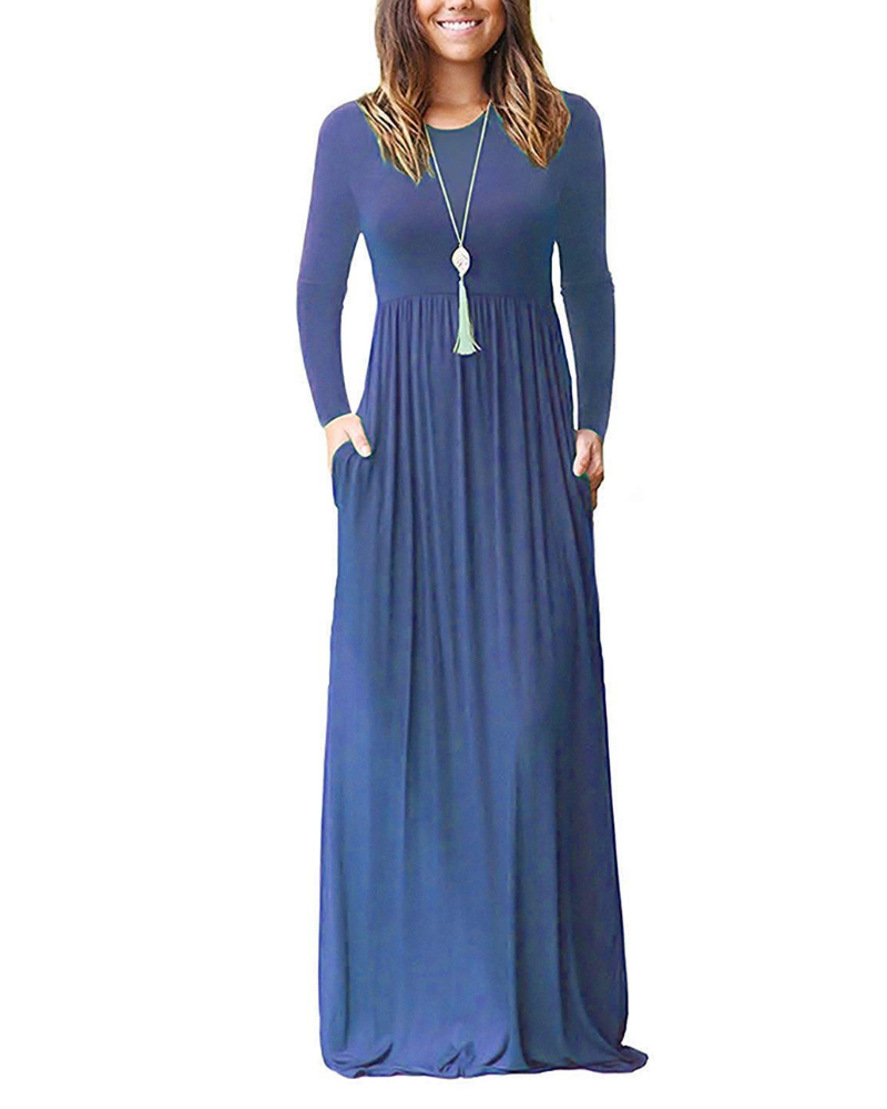 Evelyn Vestido de Mujer – Túnica con Bolsillos, Línea Suave y Largo a la Rodilla
