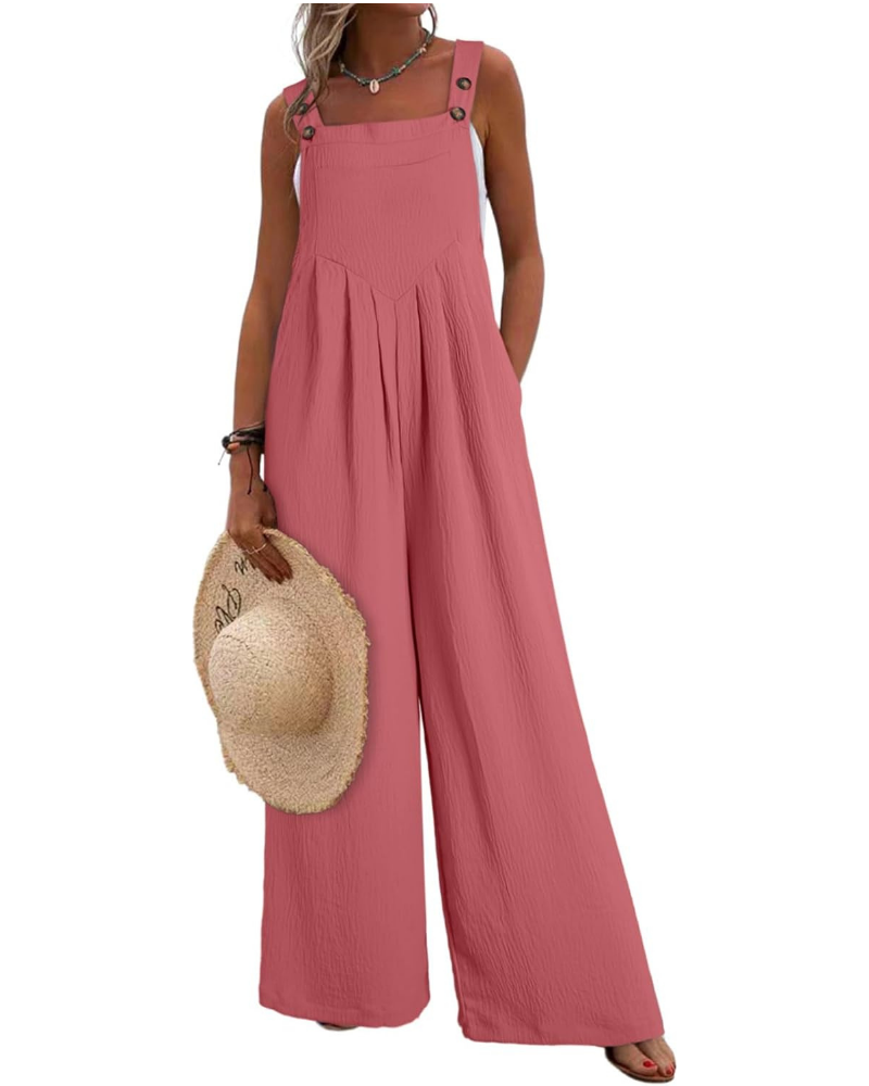 Kendall Tuta Donna Casual – Smanicata con Scollo Quadrato e Pantaloni a Gamba Larga