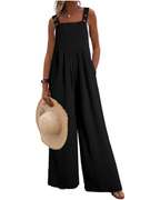 Kendall Tuta Donna Casual – Smanicata con Scollo Quadrato e Pantaloni a Gamba Larga