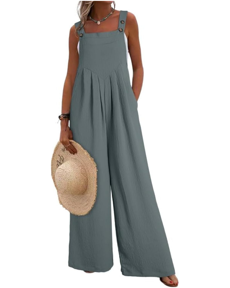 Kendall Tuta Donna Casual – Smanicata con Scollo Quadrato e Pantaloni a Gamba Larga