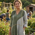 Olivia Robe Femme d'Été – Robe Vert Olive Fluide, Légère, Élégante Décontractée