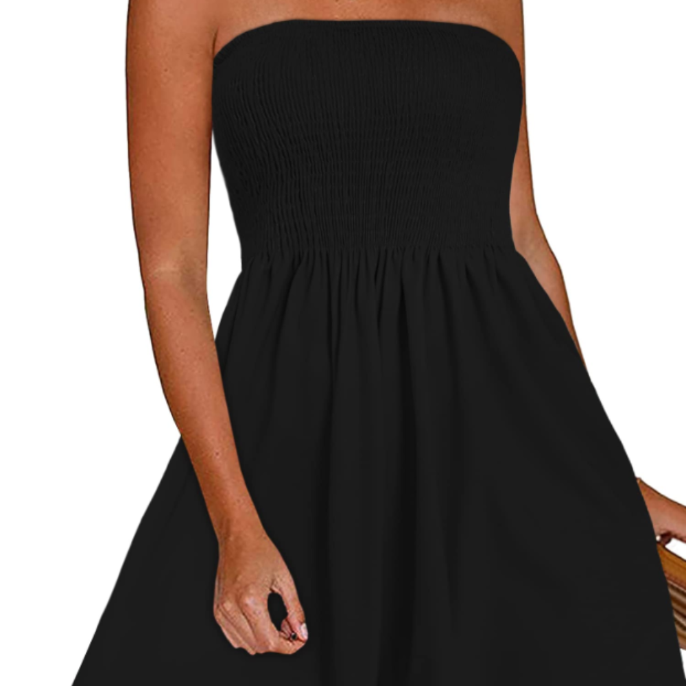 Eliana Women's Summer Dress – Short Off-Shoulder Dress with Boho Print
