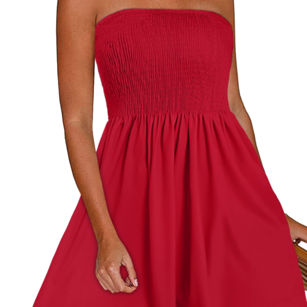 Eliana Women's Summer Dress – Short Off-Shoulder Dress with Boho Print