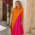 Robe midi élégante Ciara pour femme – Robe fluide raffinée, style polyvalent jour et soir