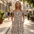 Aira Summer Dress for Women – Mini Dress with V-Neck, Ruffled Sleeves, and Pockets