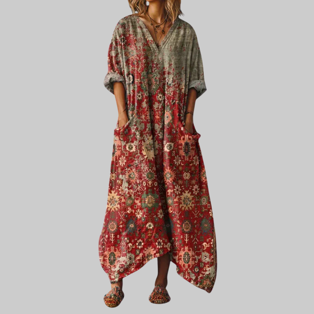 Robe élégante Lunie pour femme – Robe fluide raffinée, style polyvalent chic décontracté