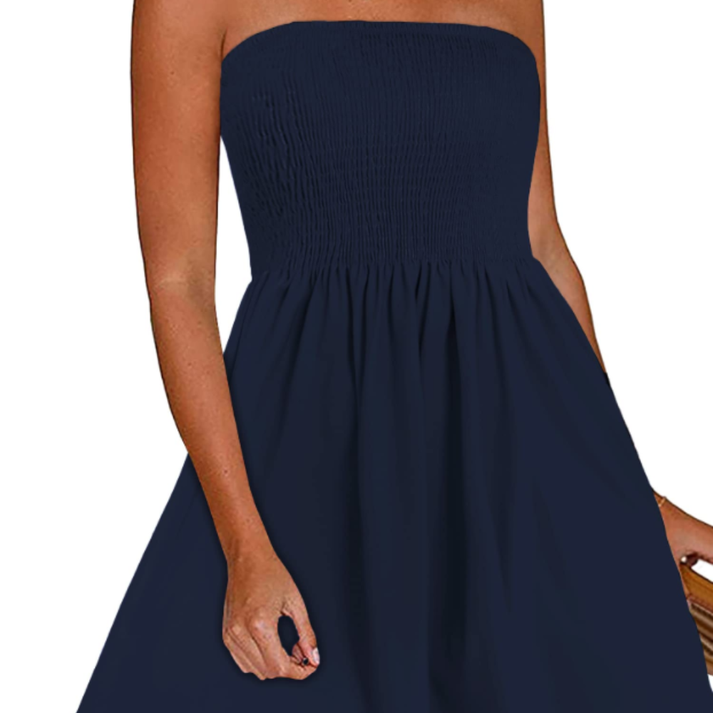 Eliana Women's Summer Dress – Short Off-Shoulder Dress with Boho Print