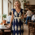 Giulia Vestito Maxi Boho da Donna – Abito Estivo Floreale Casual da Spiaggia
