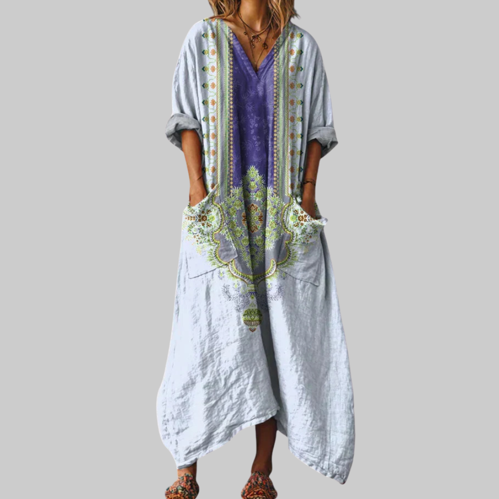 Vestido Lunie para Mujer Elegante – Vestido Fluido Refinado, Estilo Versátil Casual Chic