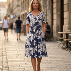 Elena Robe Femme – Robe d'été Mini Bohème, Florale, Poches, Décontractée Plage