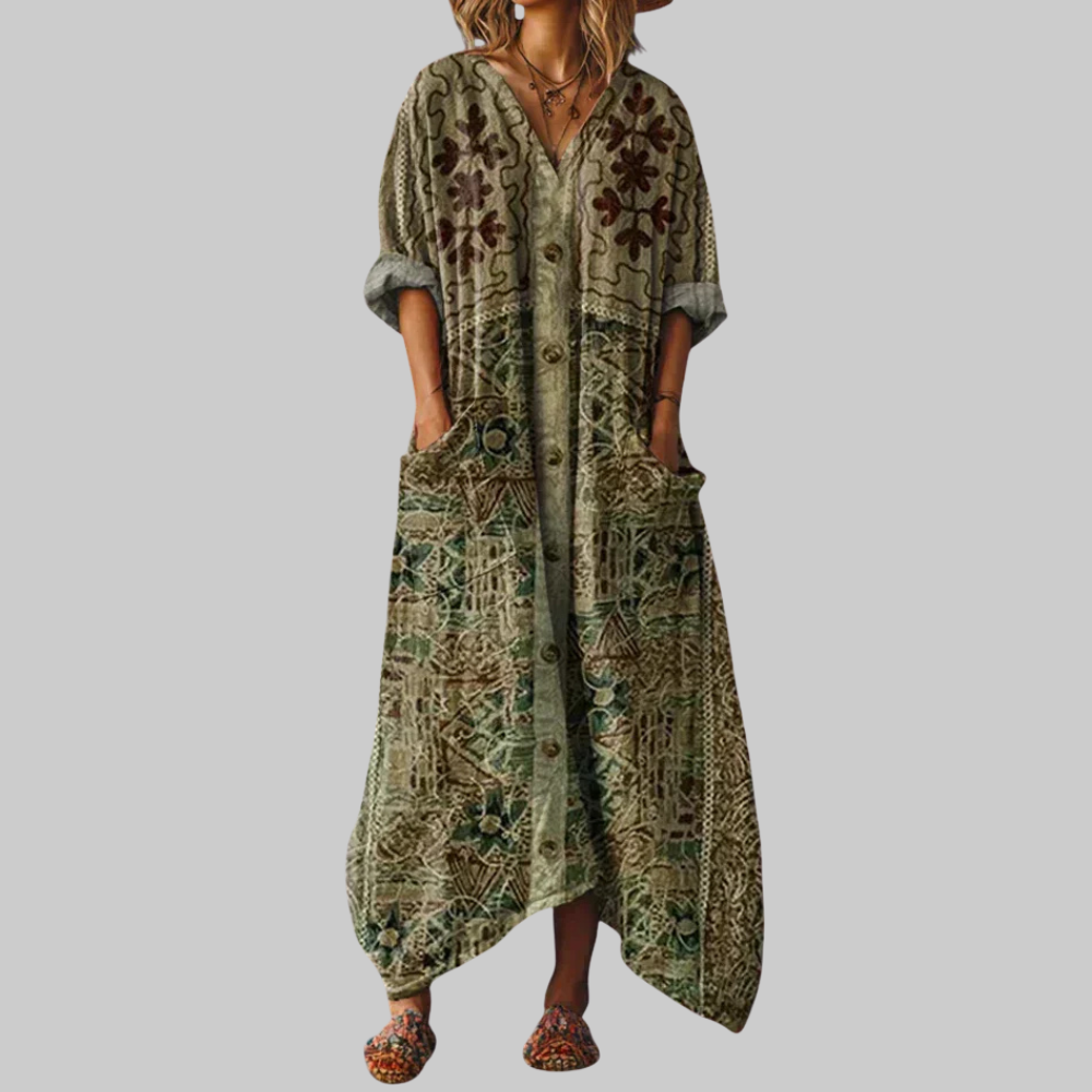 Vestido Lunie para Mujer Elegante – Vestido Fluido Refinado, Estilo Versátil Casual Chic