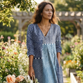 Nora Robe Femme d'Été – Robe Tons Marins Fluide, Légère, Élégante Décontractée