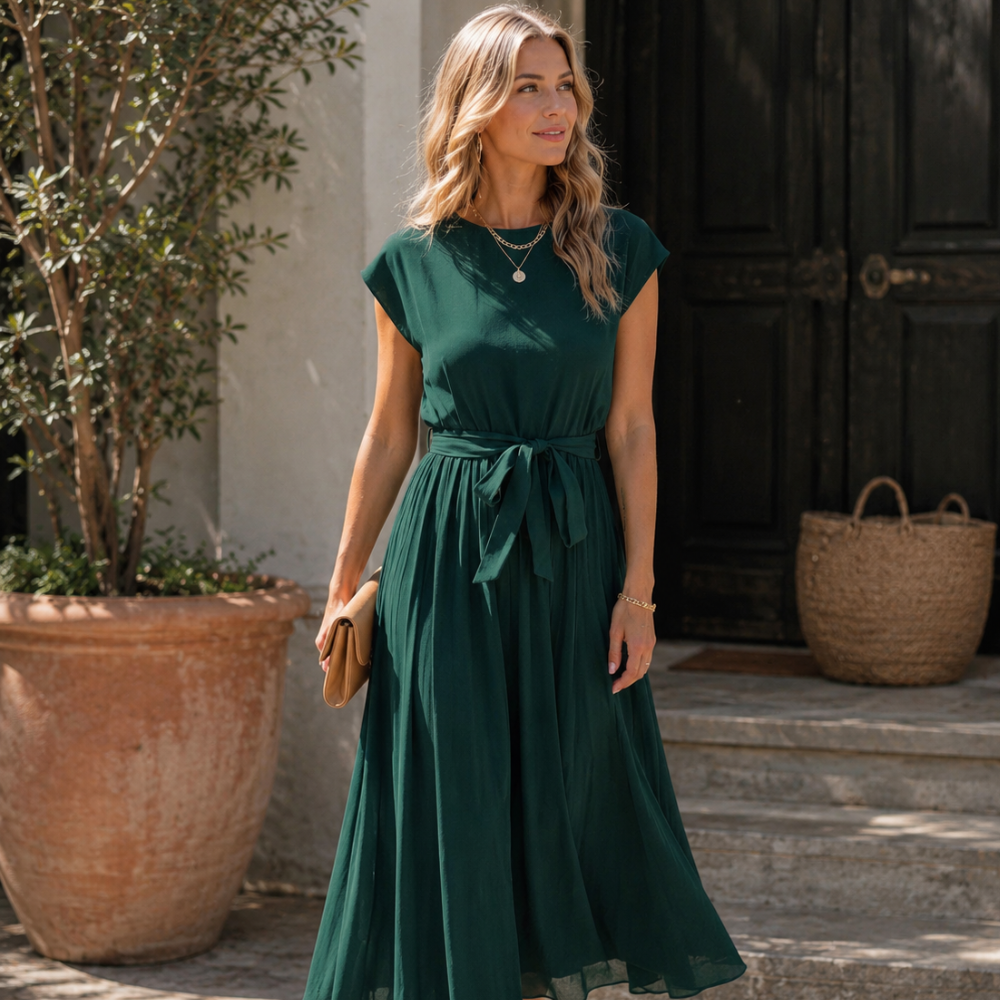 Digna Robe Femme Maxi Estivale – Robe Fluide Légère Élégante Décontractée Chic