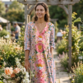 Maya Vestido Mujer Boho – Vestido Colorido Fluido, Ligero, Casual Chic Verano