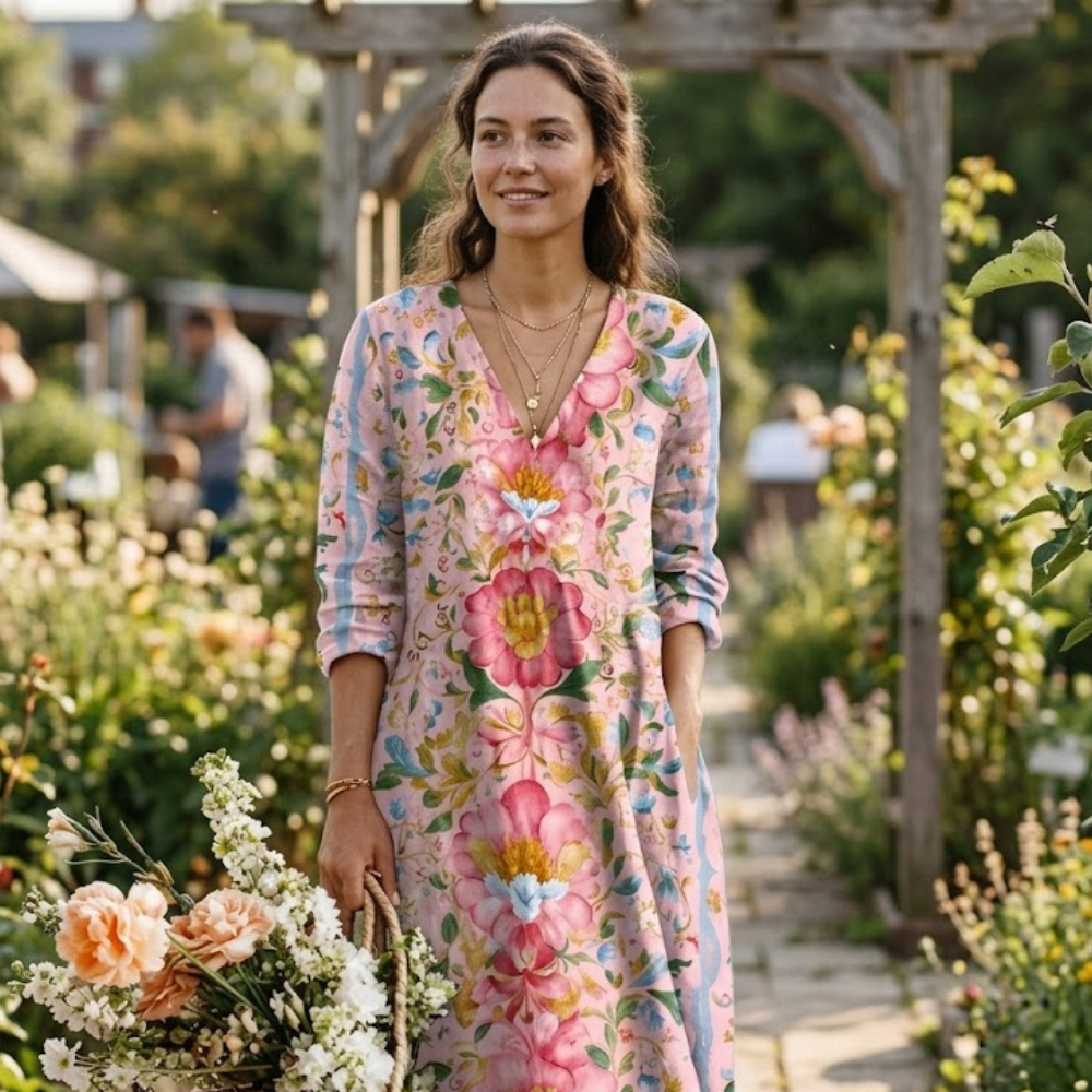 Maya Vestido Mujer Boho – Vestido Colorido Fluido, Ligero, Casual Chic Verano