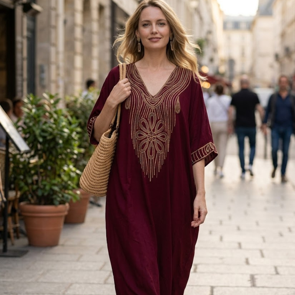 Isabella Caftano de Plage Femme – Kimono Bohème Élégant Paréo d'Été