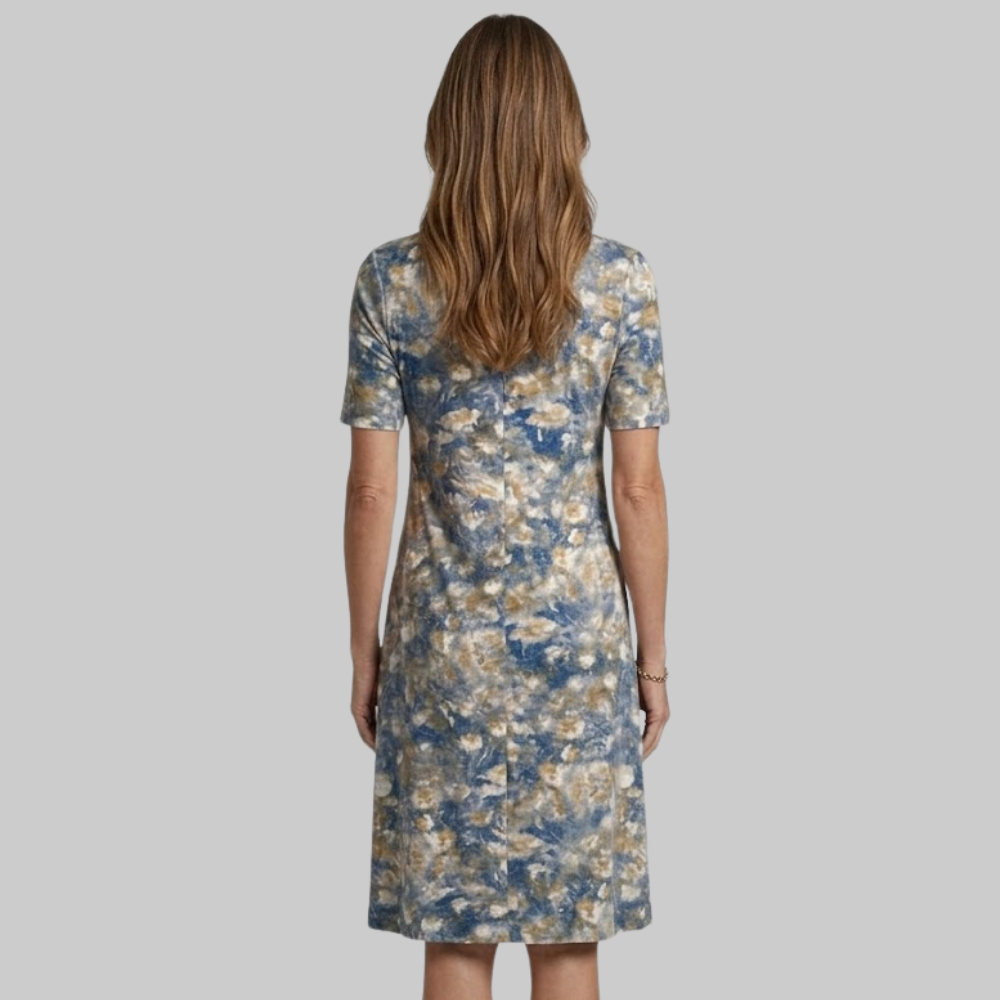 Ellay Robe Femme Midi Élégante – Robe Ligne A avec Plissé et Poches Confort