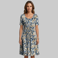 Ellay Robe Femme Midi Élégante – Robe Ligne A avec Plissé et Poches Confort