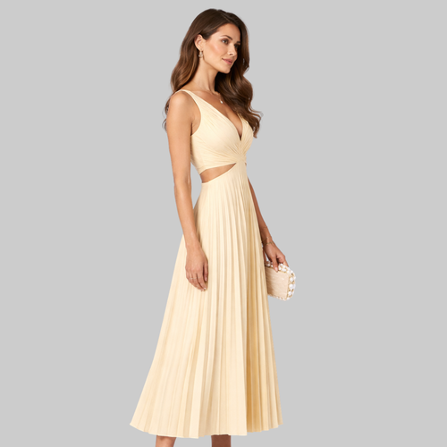 Blue Vestido Mujer Maxi Elegante – Vestido Fluido de Verano con Cintura Realzada
